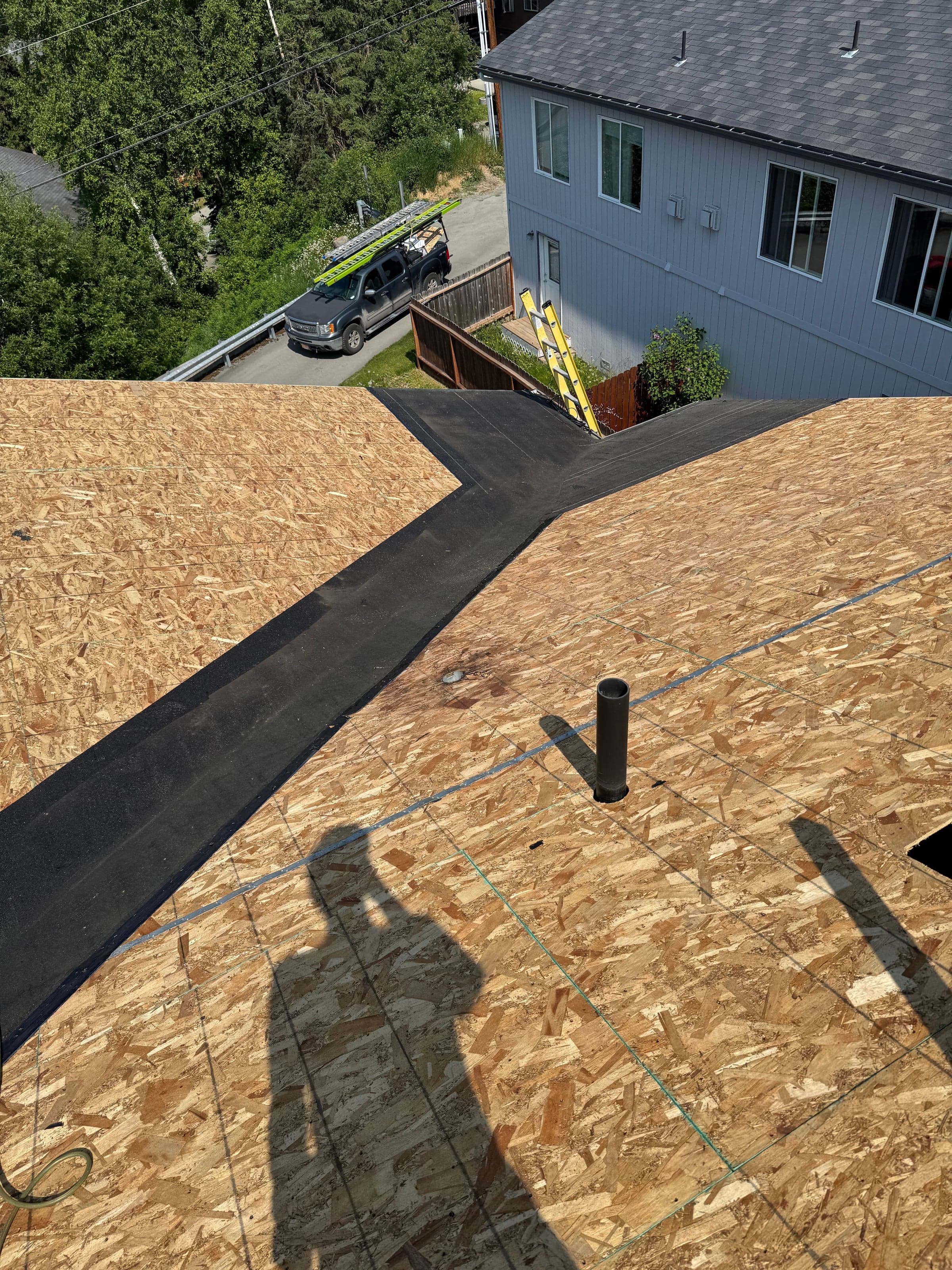 Valley membrane down before a single shingle goes on