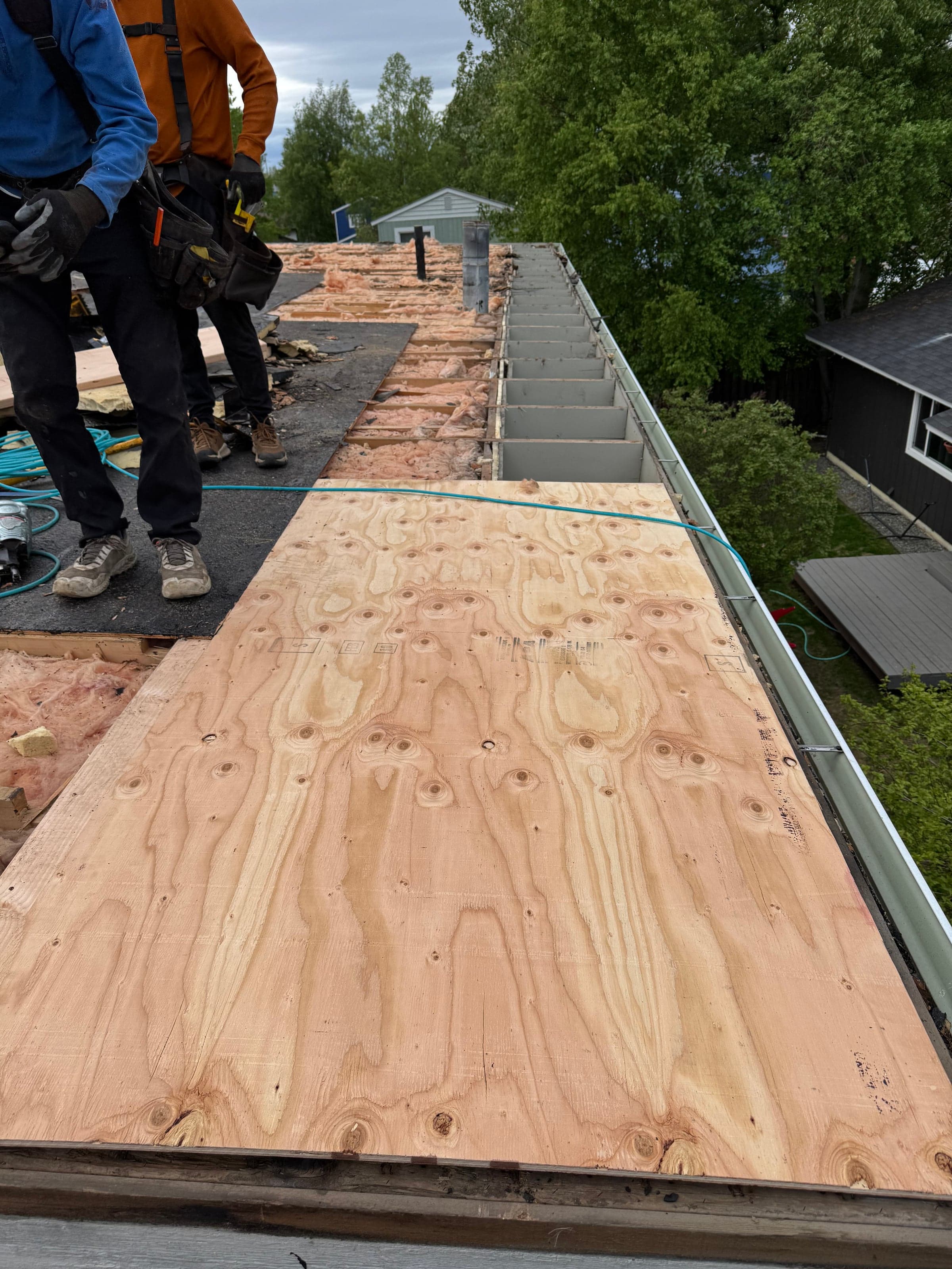 Multi-family roofing project in an Anchorage neighborhood